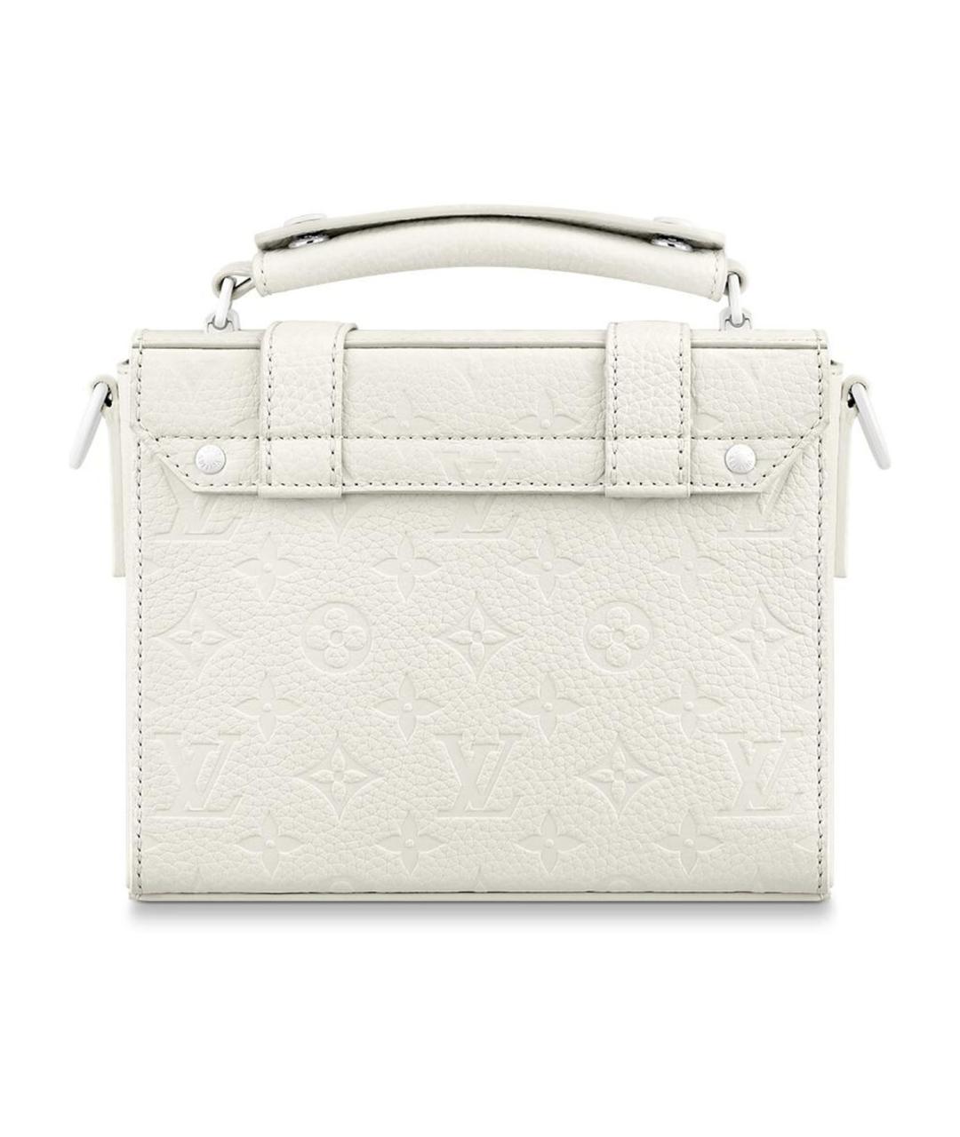 LOUIS VUITTON Белая кожаная сумка через плечо, фото 3