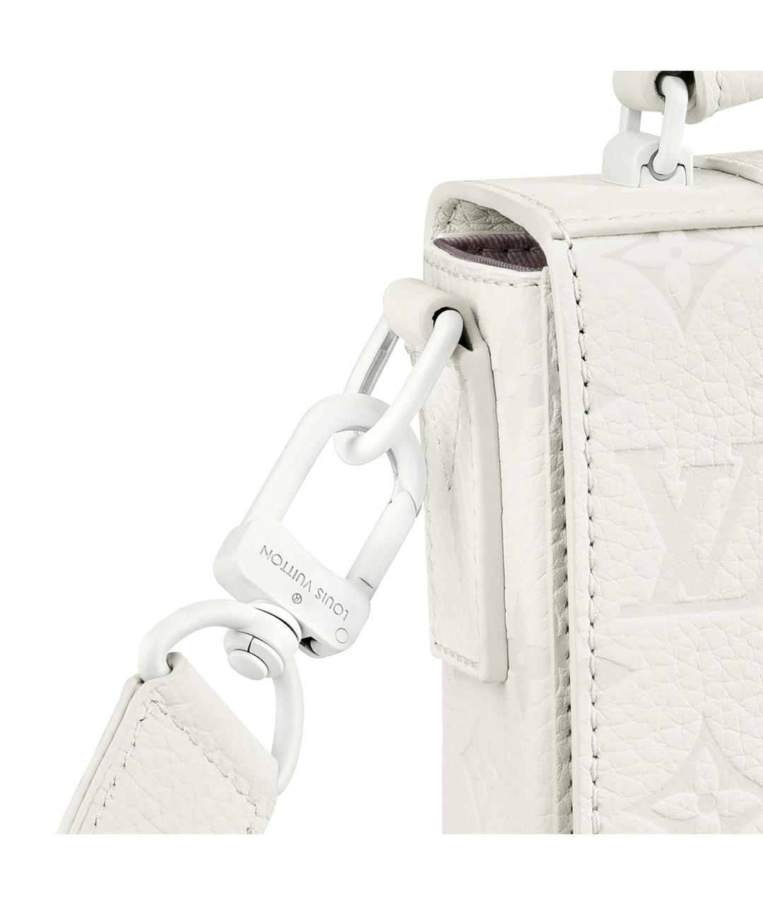 LOUIS VUITTON Белая кожаная сумка через плечо, фото 4