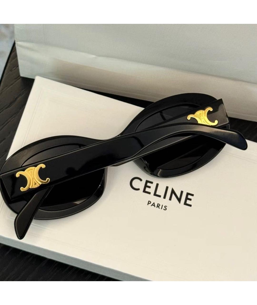 CELINE Черные пластиковые солнцезащитные очки, фото 6
