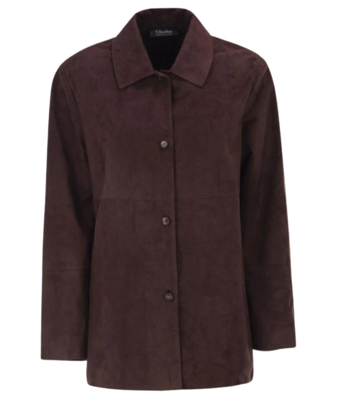 'S MAX MARA Бордовая замшевая куртка, фото 1