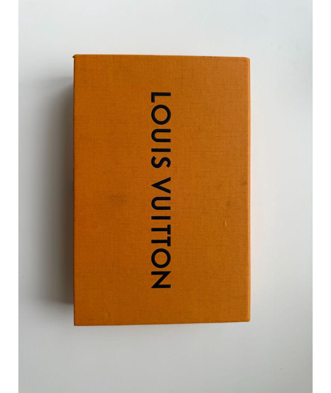 LOUIS VUITTON Черный кожаный кардхолдер, фото 5