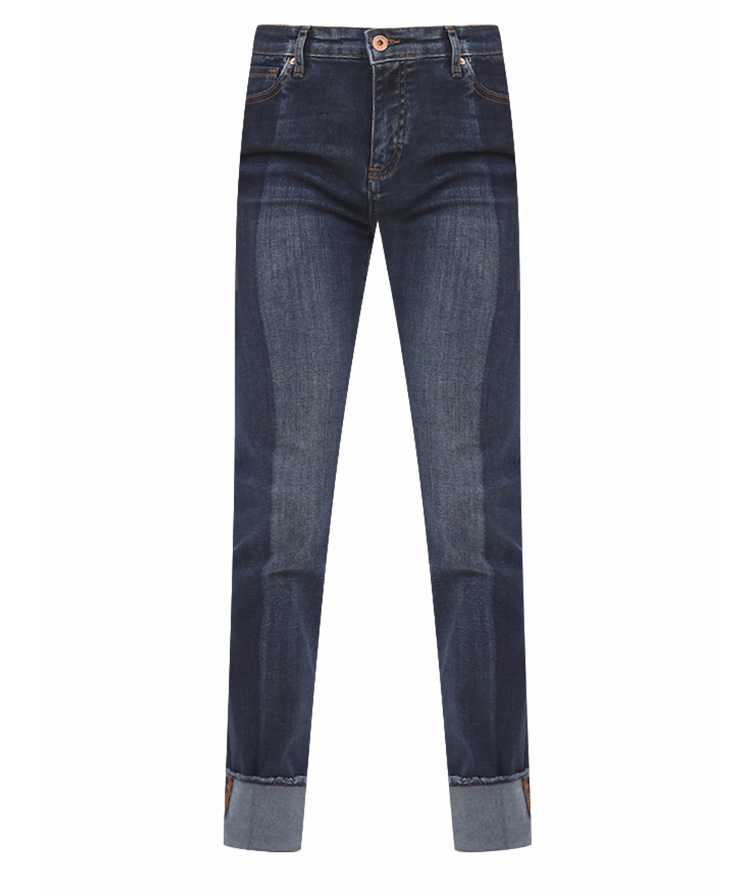 ARMANI EXCHANGE Темно-синие хлопковые прямые джинсы, фото 1