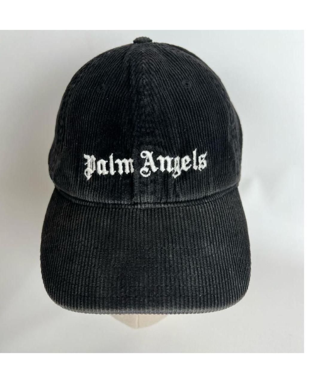 PALM ANGELS Антрацитовая хлопковая кепка, фото 2
