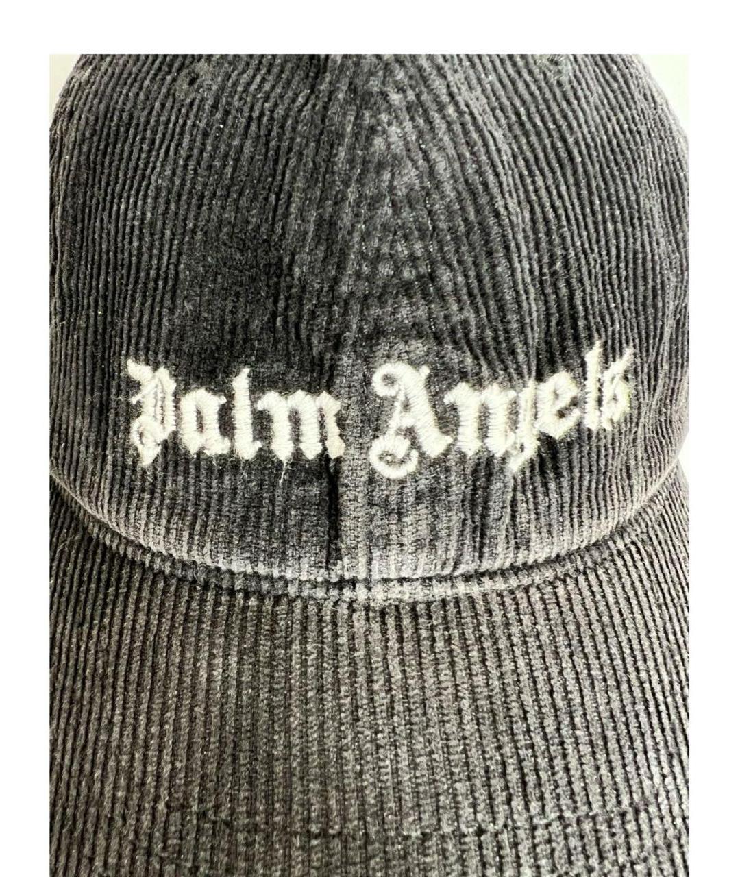 PALM ANGELS Антрацитовая хлопковая кепка, фото 6