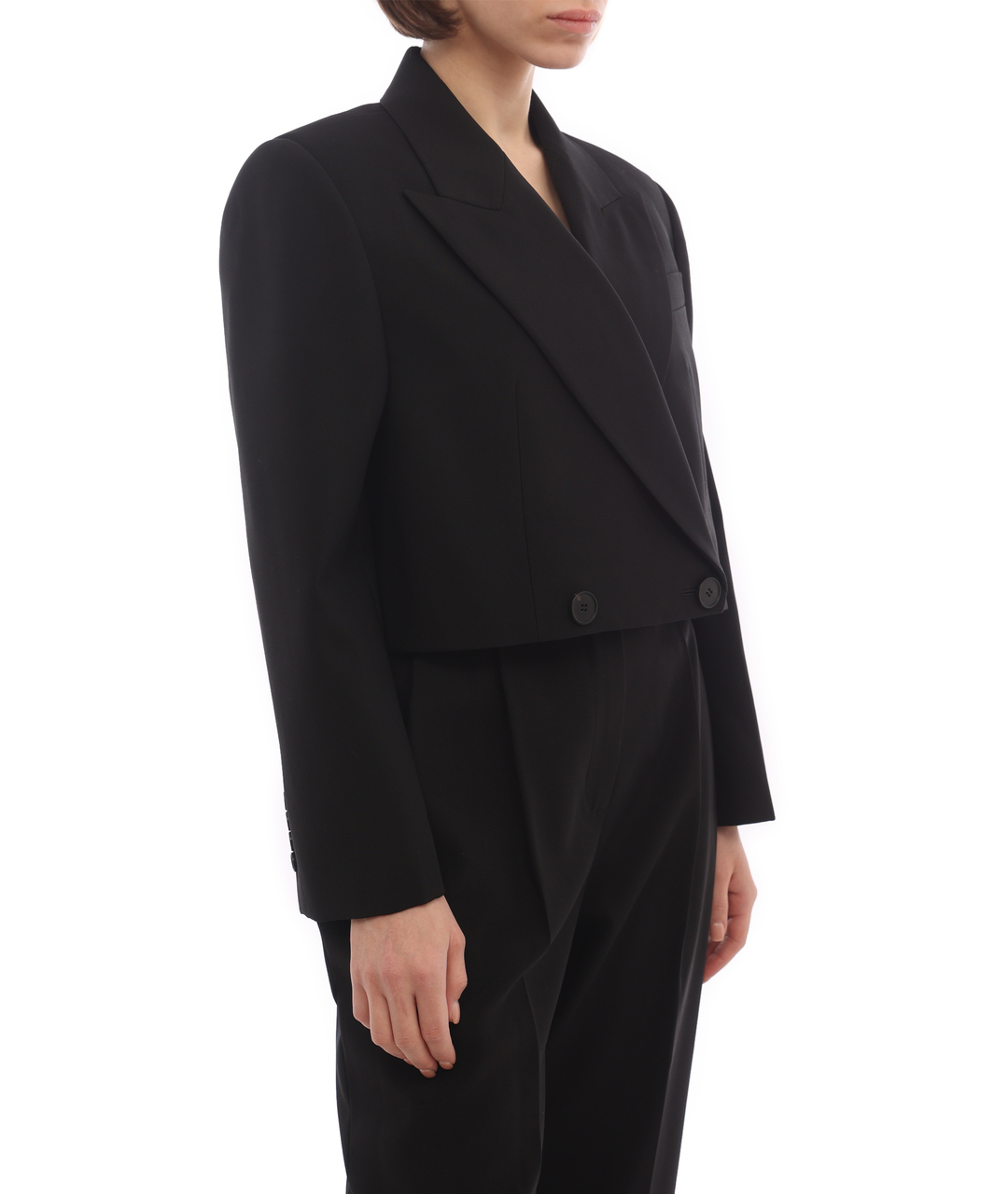 ALEXANDER MCQUEEN Черный шерстяной жакет/пиджак, фото 3