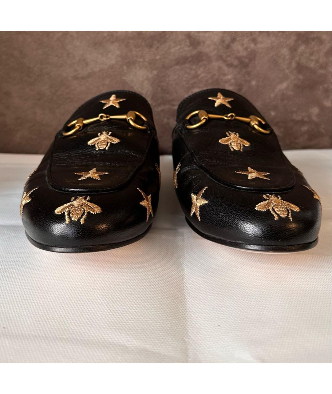 GUCCI Черные кожаные мюли, фото 5