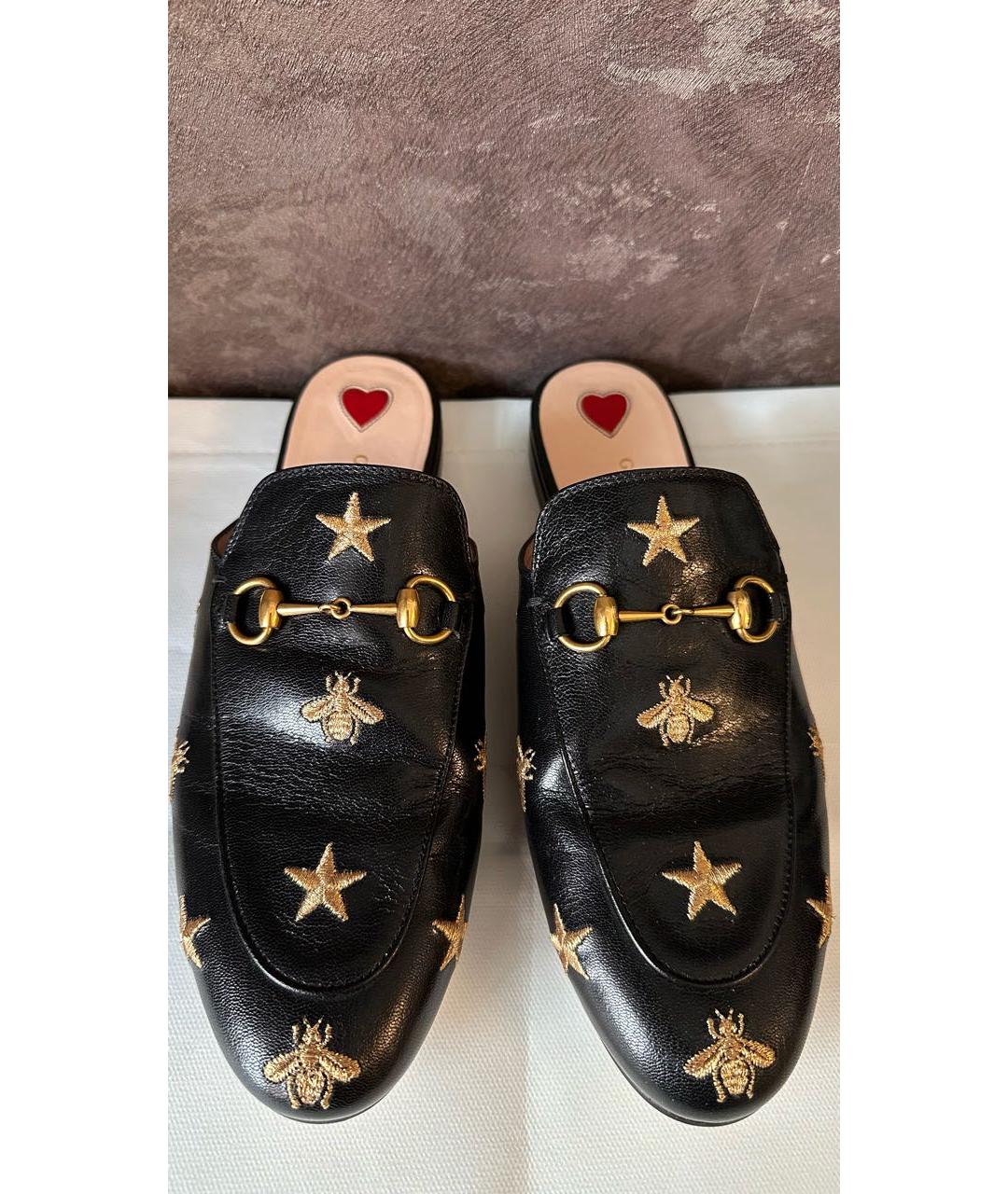 GUCCI Черные кожаные мюли, фото 8