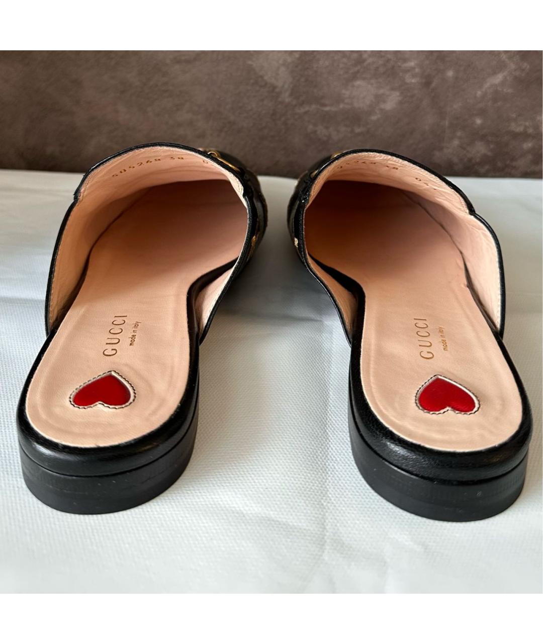 GUCCI Черные кожаные мюли, фото 4