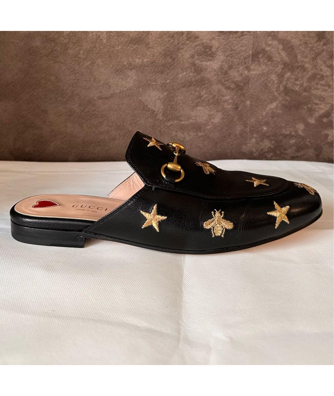 GUCCI Черные кожаные мюли, фото 9