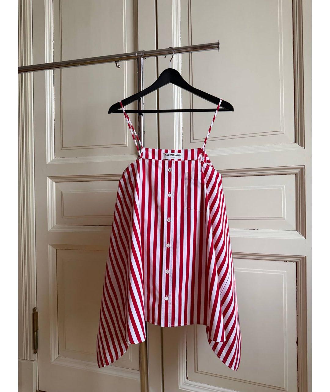 BALENCIAGA Красная хлопковая майка, фото 7