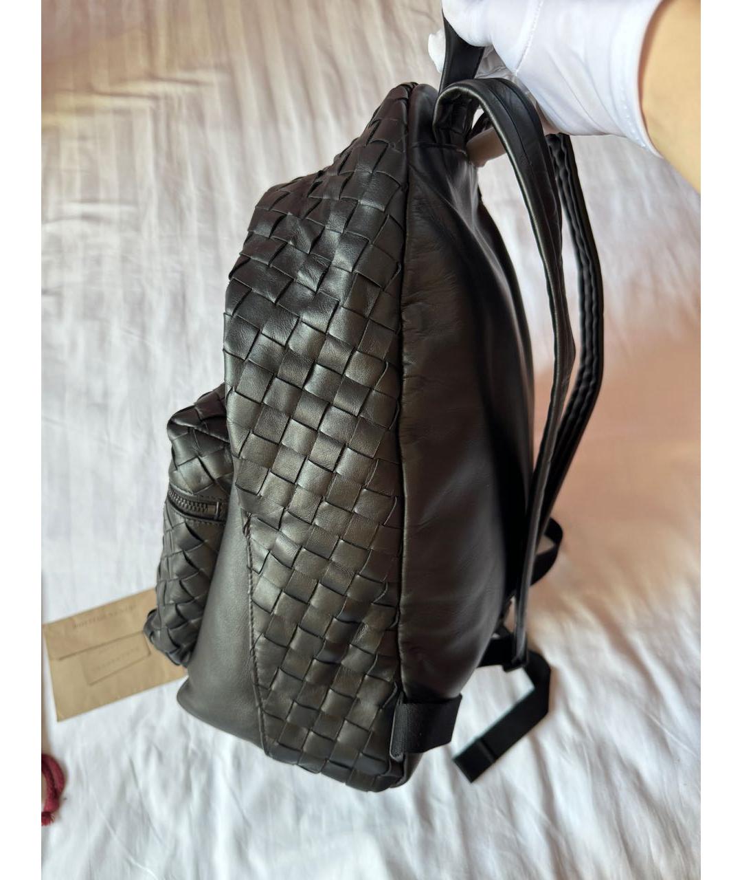 BOTTEGA VENETA Черный кожаный рюкзак, фото 8