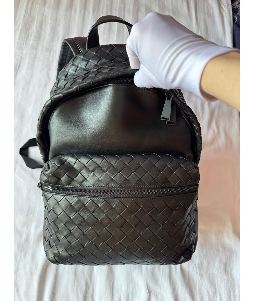 BOTTEGA VENETA Черный кожаный рюкзак, фото 3