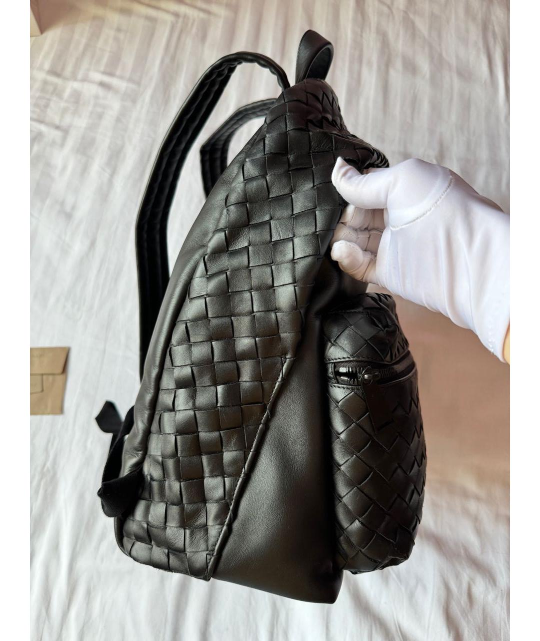 BOTTEGA VENETA Черный кожаный рюкзак, фото 5