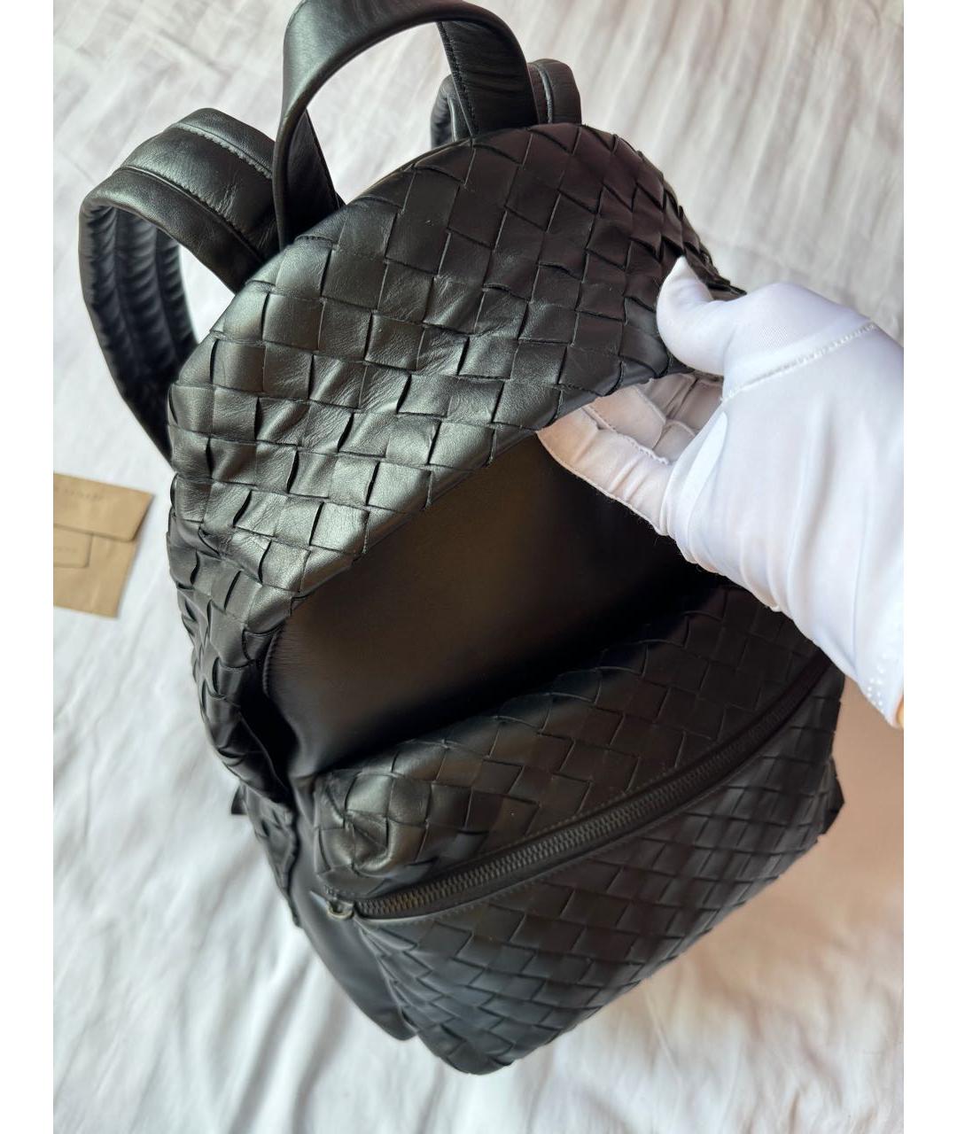 BOTTEGA VENETA Черный кожаный рюкзак, фото 4