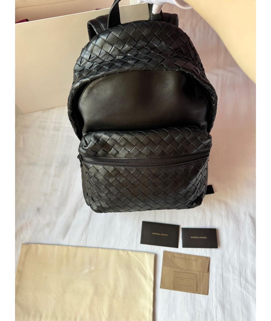BOTTEGA VENETA Черный кожаный рюкзак, фото 2