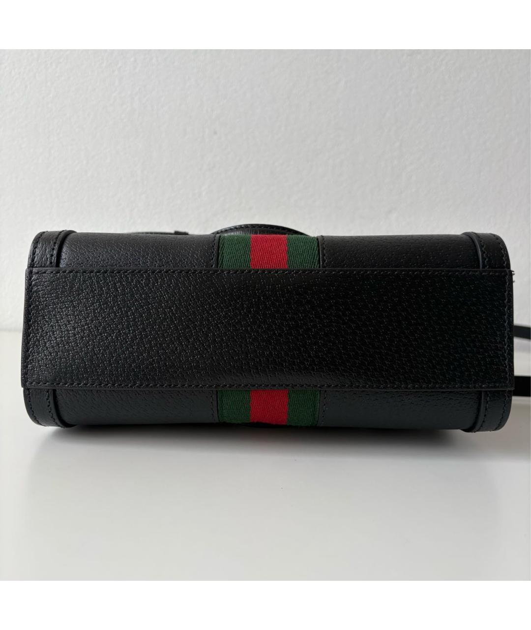 GUCCI Черная кожаная сумка с короткими ручками, фото 6