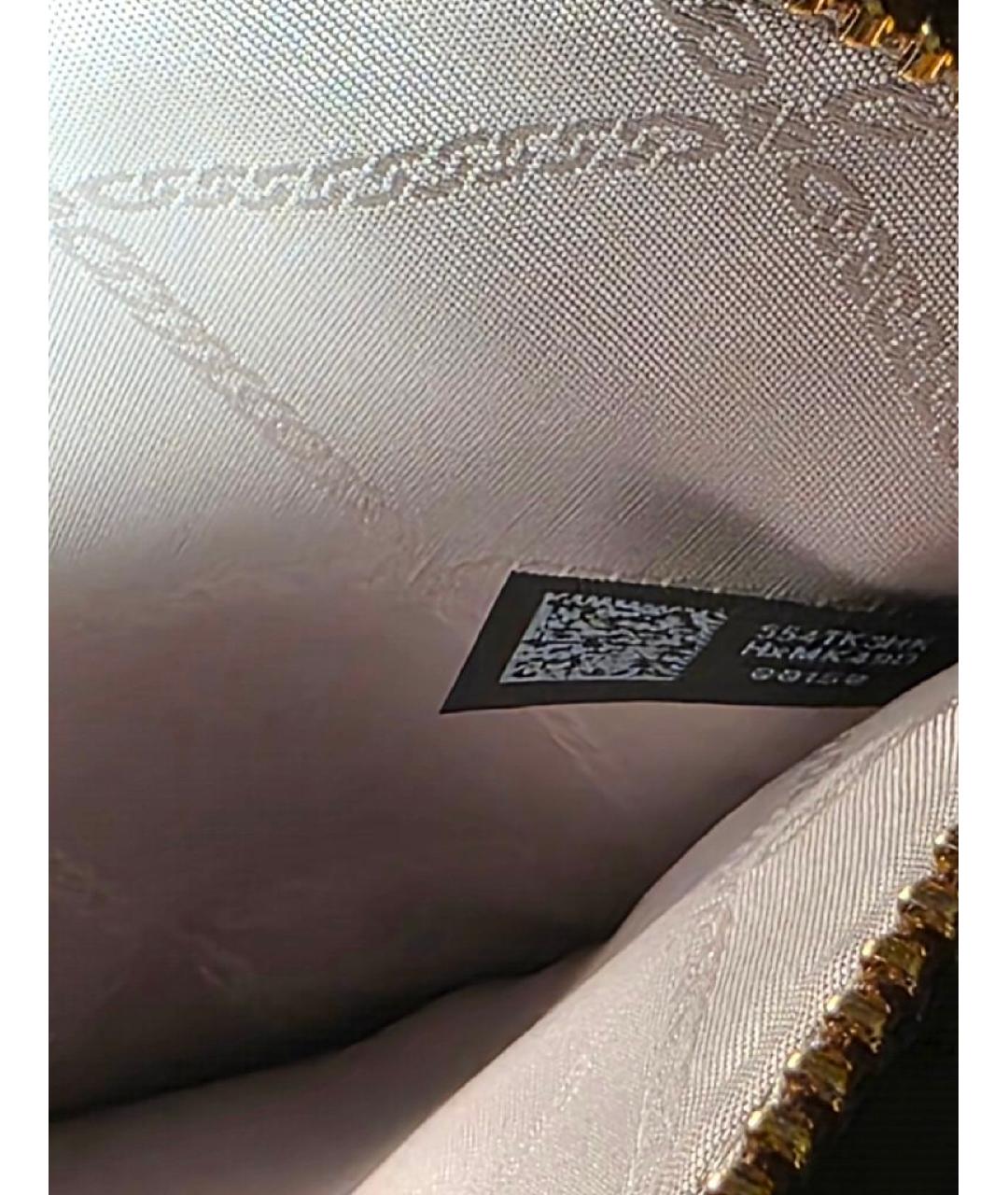 MICHAEL KORS Коричневая кожаная сумка с короткими ручками, фото 6
