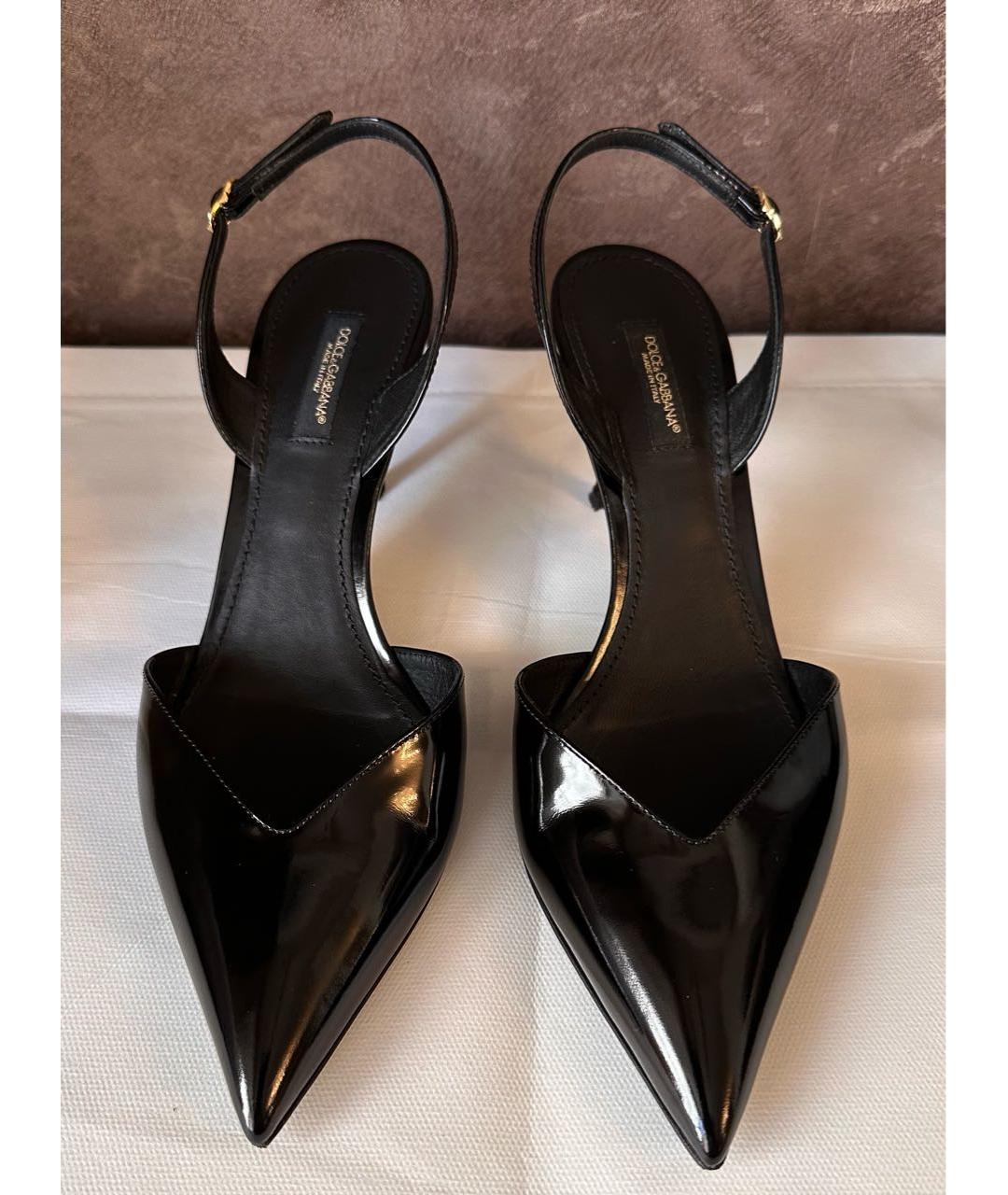 DOLCE&GABBANA Черные туфли из лакированной кожи, фото 2