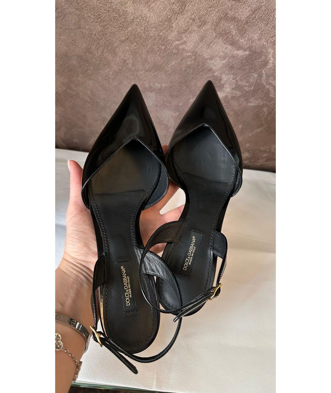 DOLCE&GABBANA Черные туфли из лакированной кожи, фото 4