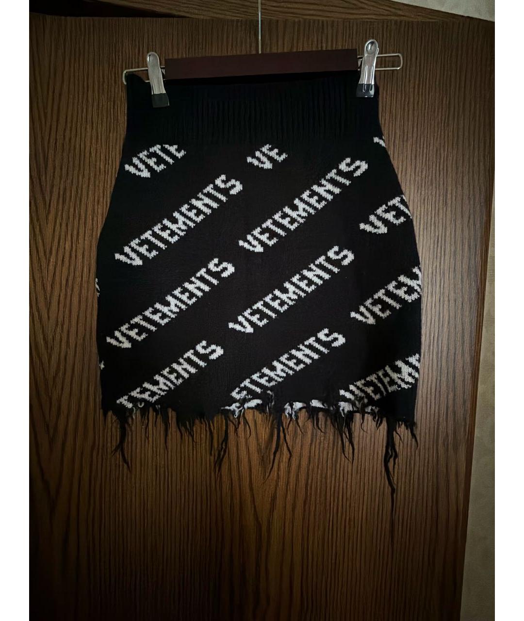 VETEMENTS Черный шерстяной костюм с юбками, фото 2