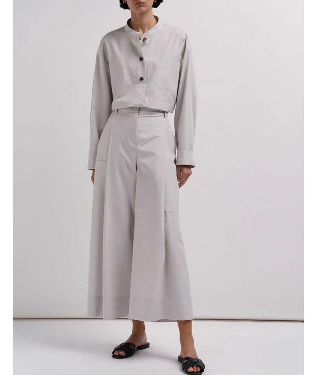 'S MAX MARA Серые хлопковые кюлоты, фото 7