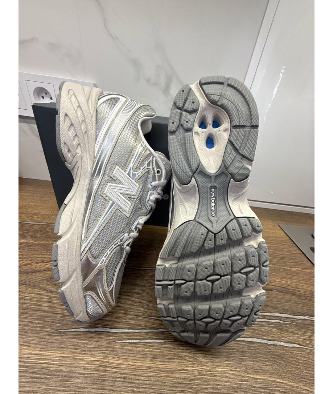 NEW BALANCE Серебряные текстильные кроссовки, фото 7