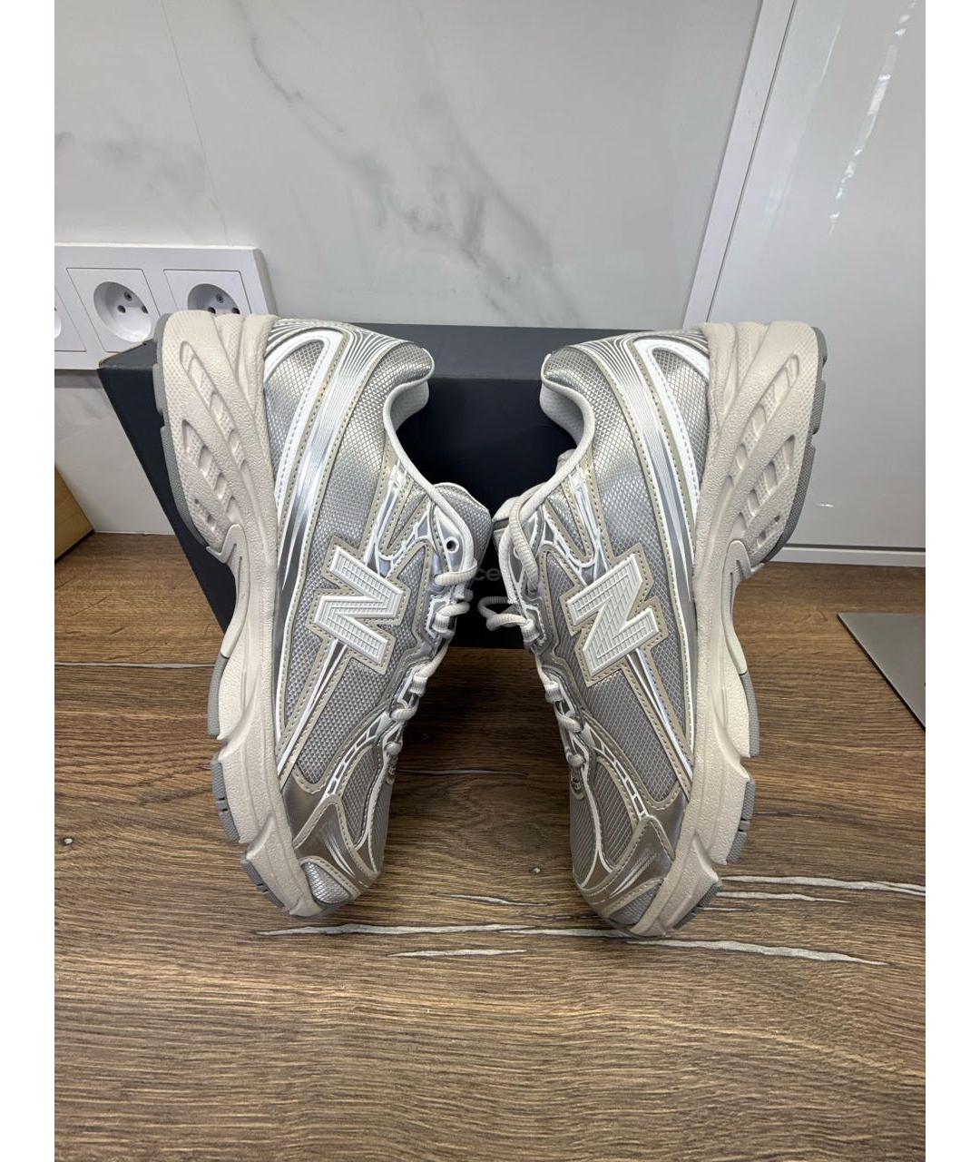 NEW BALANCE Серебряные текстильные кроссовки, фото 6