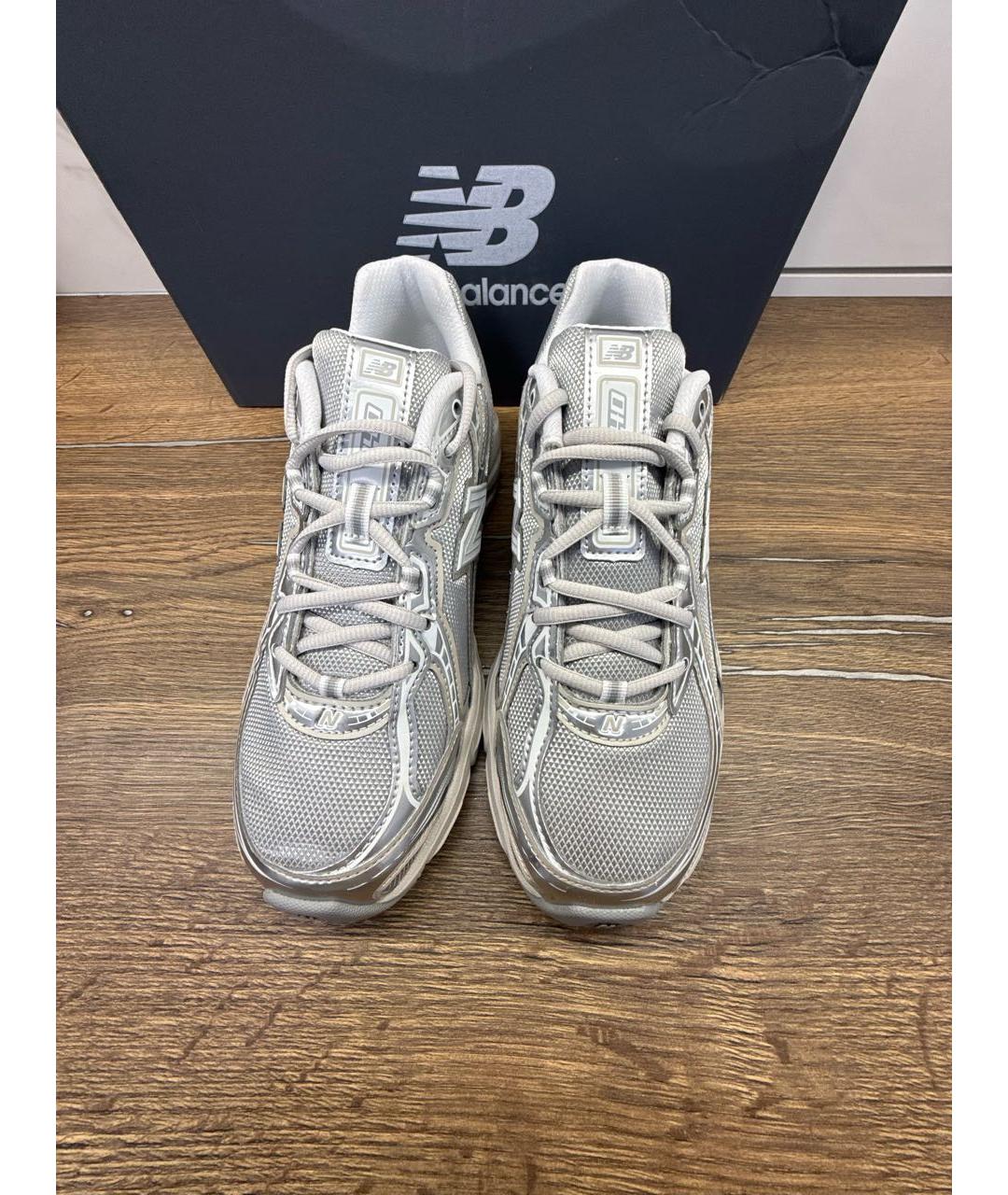 NEW BALANCE Серебряные текстильные кроссовки, фото 2