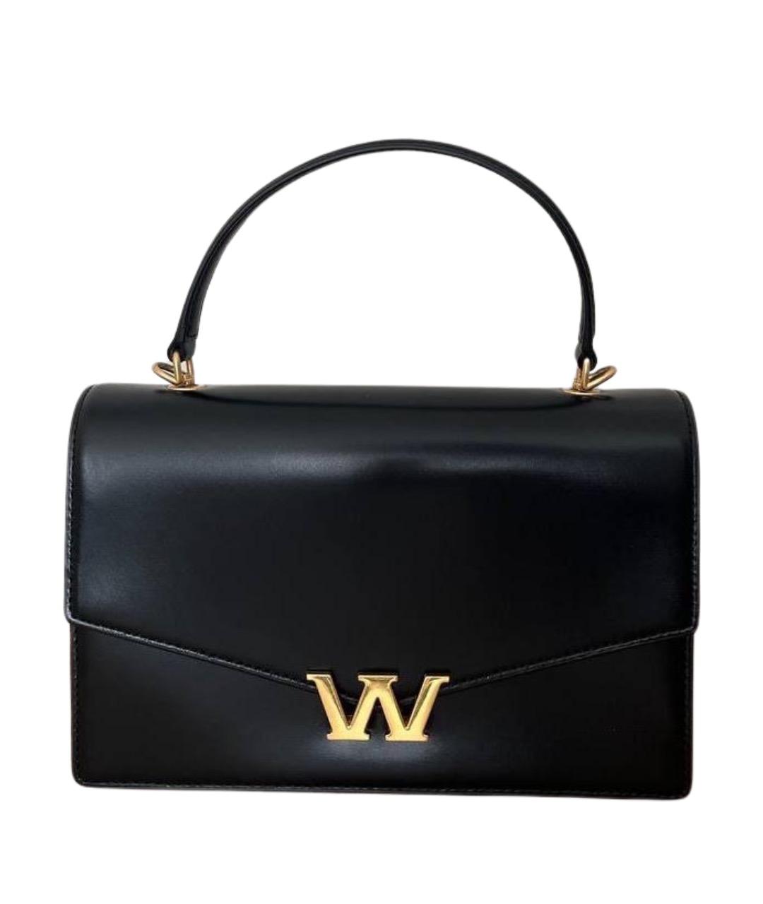 ALEXANDER WANG Черная кожаная сумка с короткими ручками, фото 1