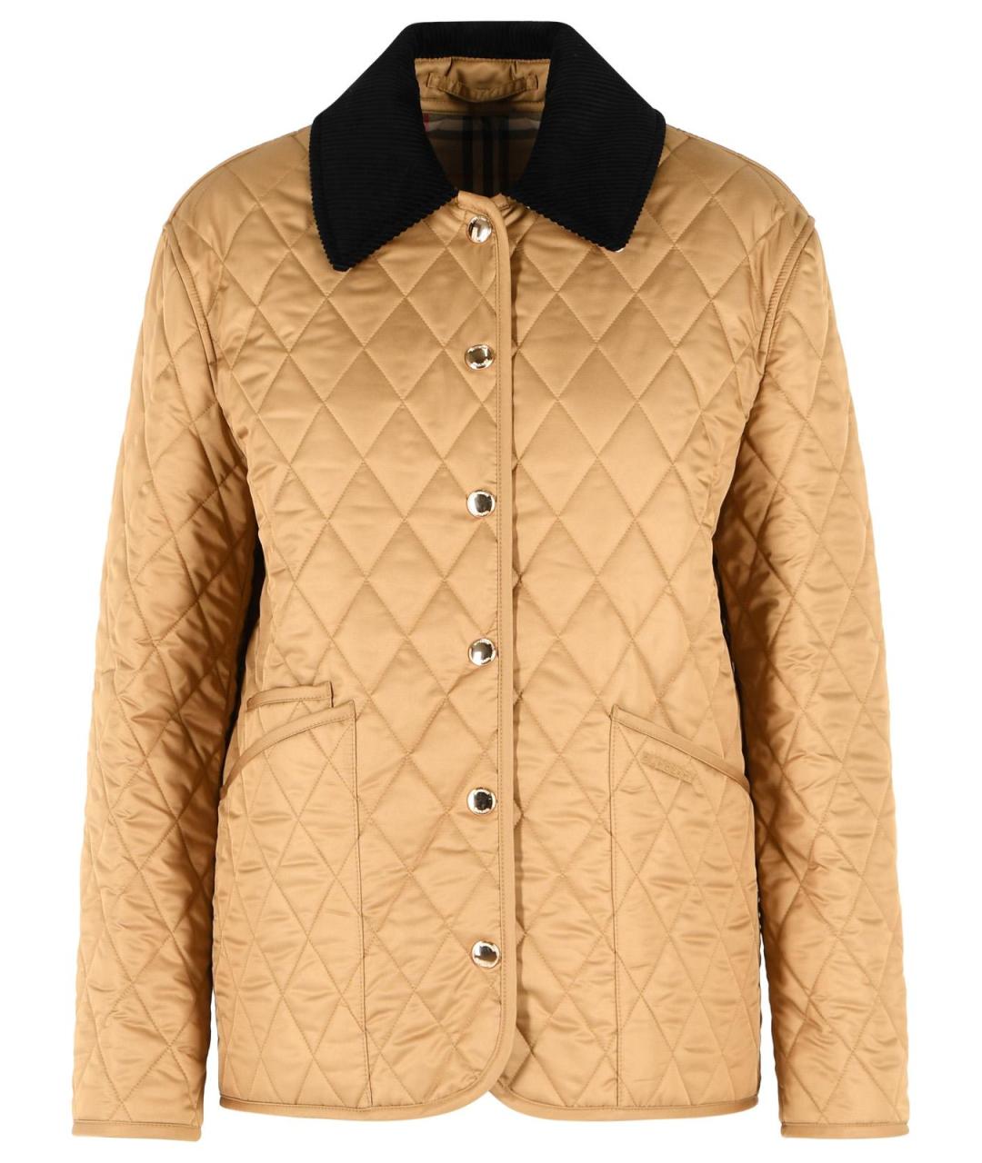 BURBERRY Коричневая полиэстеровая куртка, фото 1