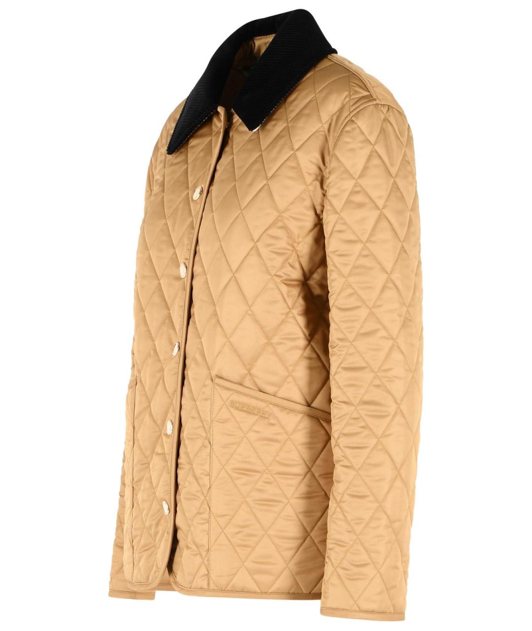 BURBERRY Коричневая полиэстеровая куртка, фото 2