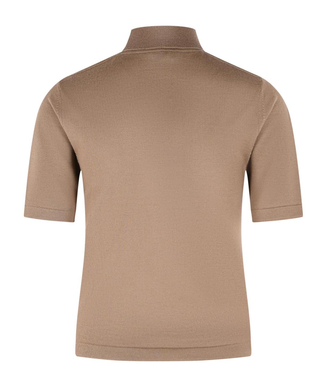 COURREGES Коричневый шерстяной джемпер / свитер, фото 3