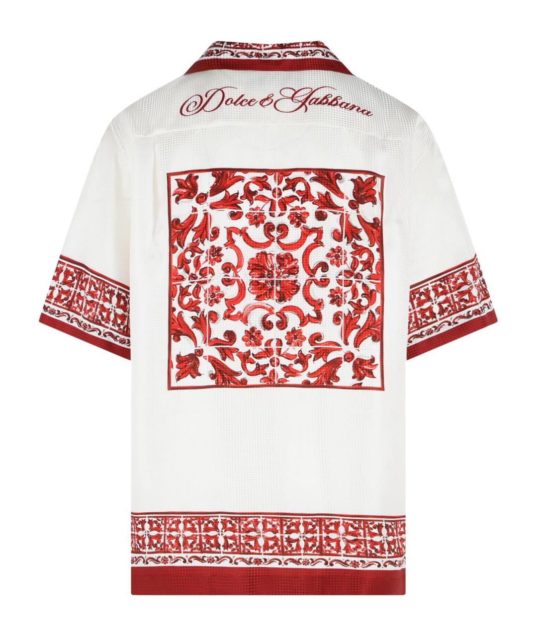DOLCE&GABBANA Белая хлопковая кэжуал рубашка, фото 3