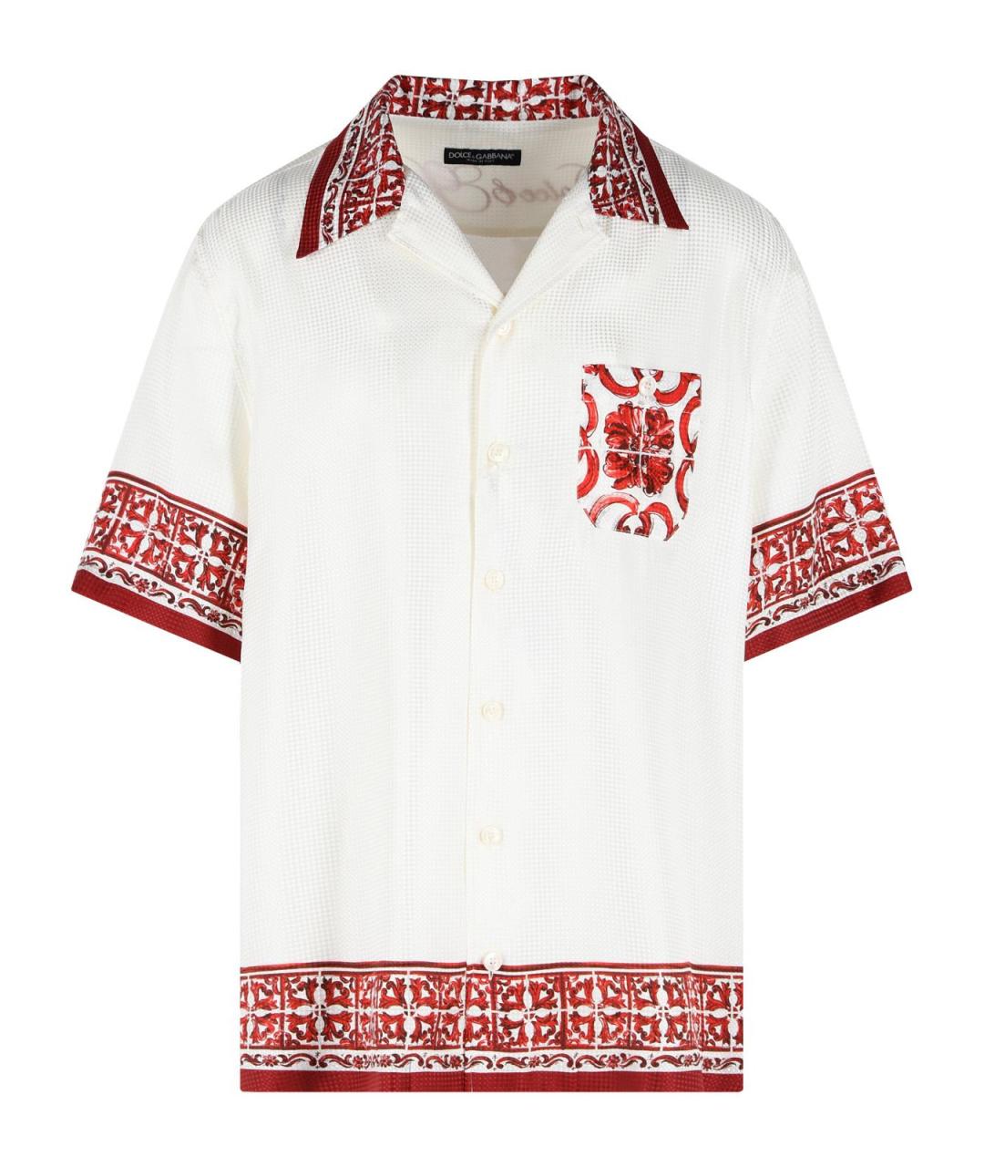 DOLCE&GABBANA Белая хлопковая кэжуал рубашка, фото 1