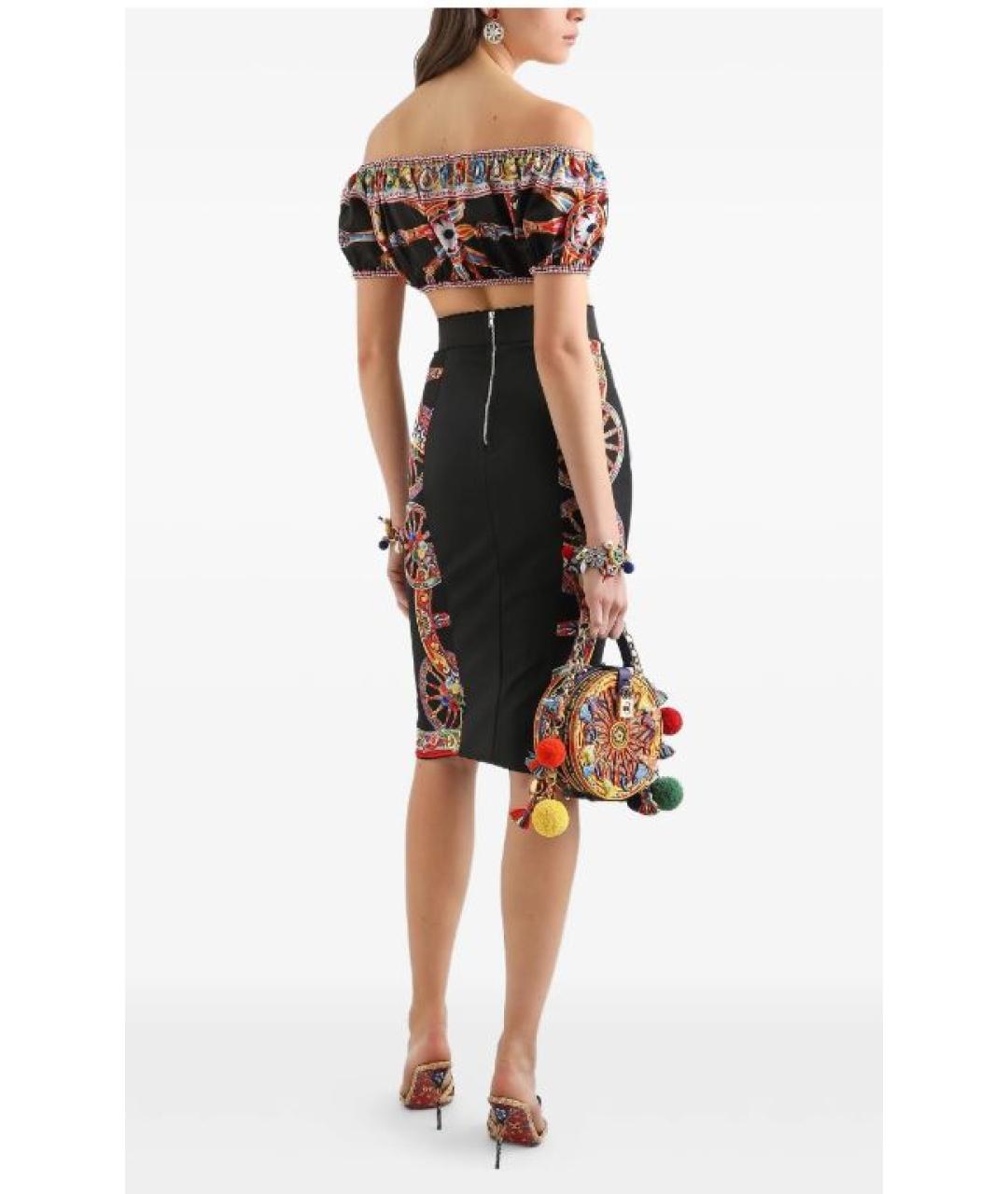 DOLCE&GABBANA Мульти шелковая майка, фото 2