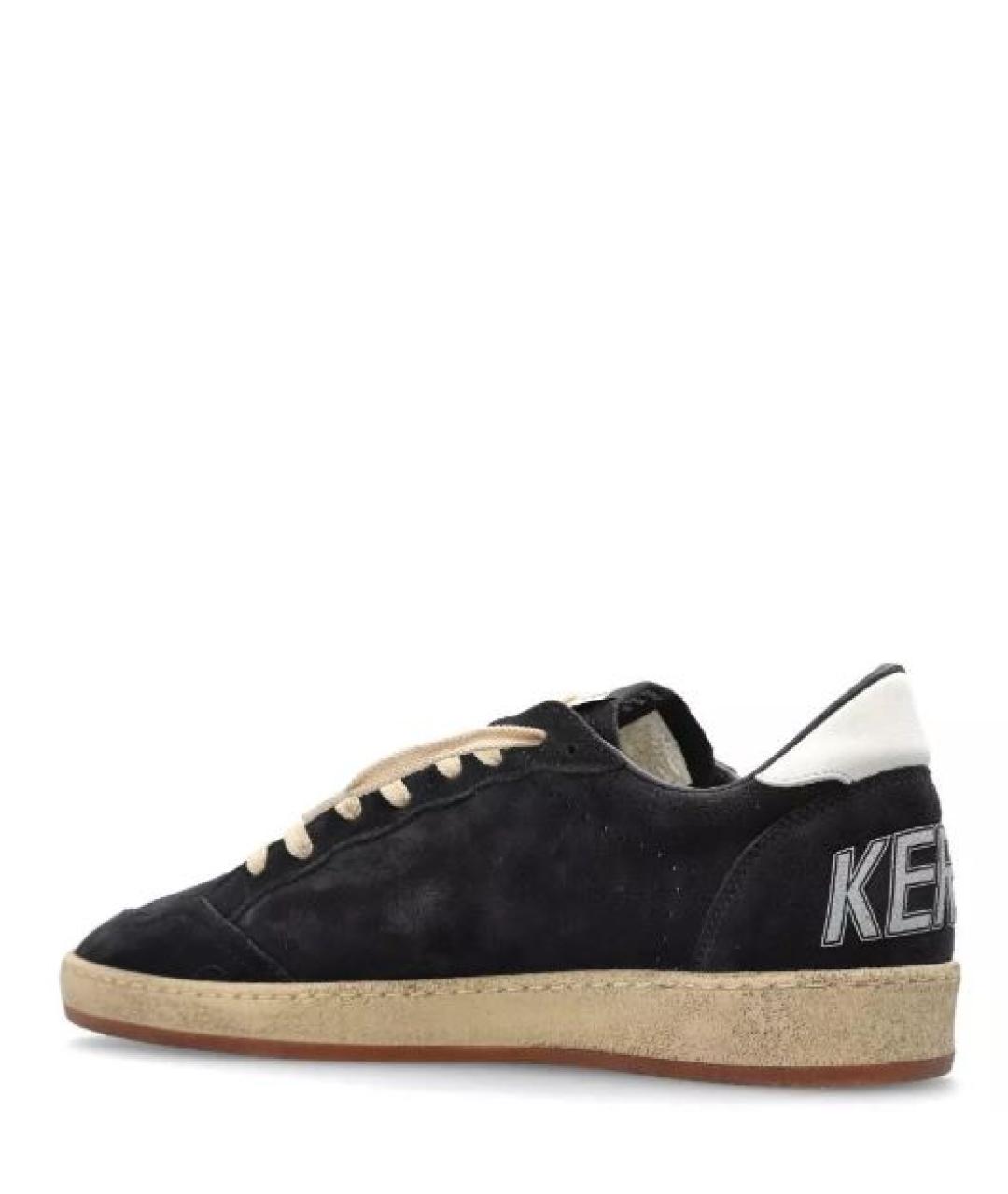 GOLDEN GOOSE Темно-синие кожаные низкие кроссовки / кеды, фото 2