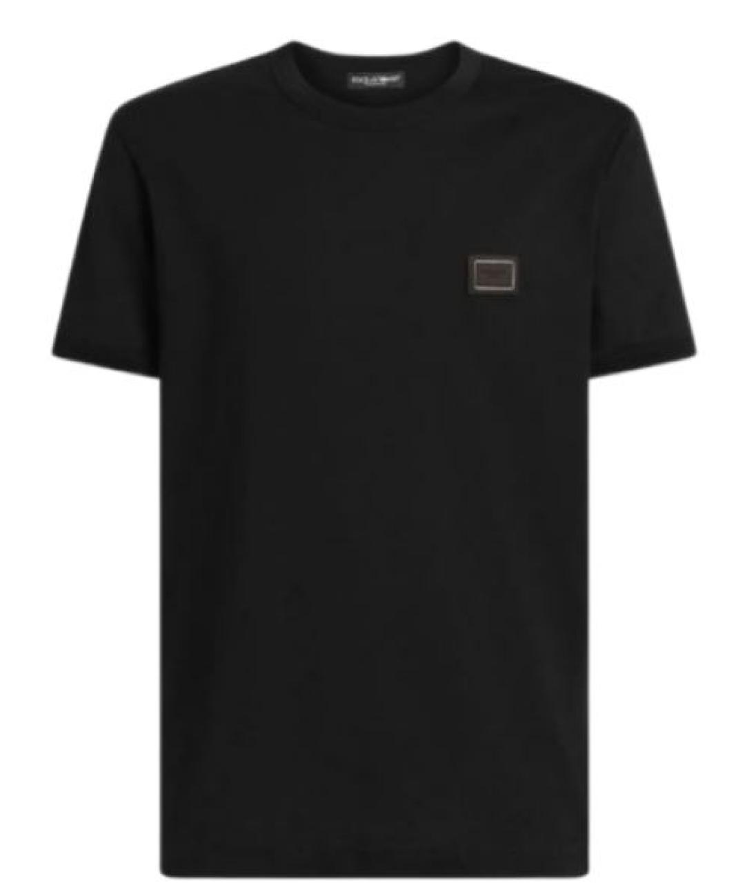 DOLCE&GABBANA Черная хлопковая футболка, фото 1