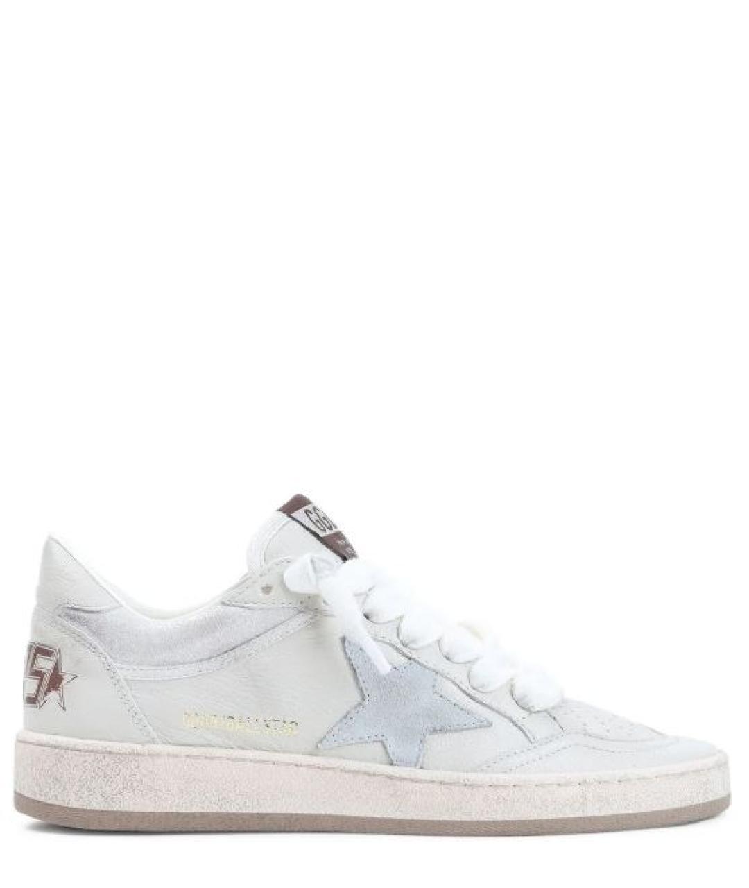 GOLDEN GOOSE Серые кожаные кеды, фото 1