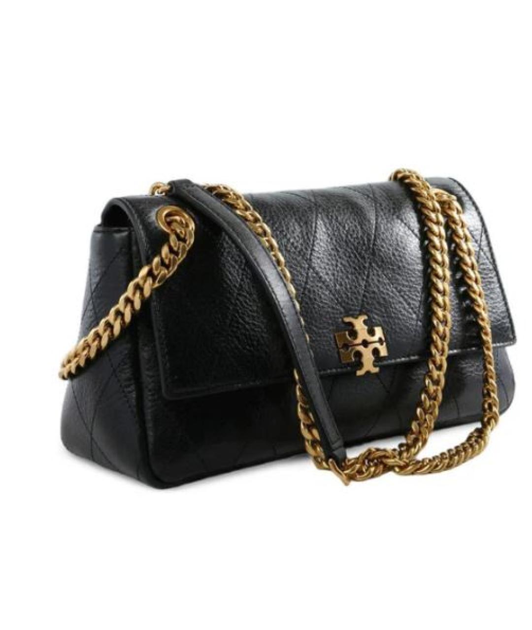 TORY BURCH Черная кожаная сумка через плечо, фото 2