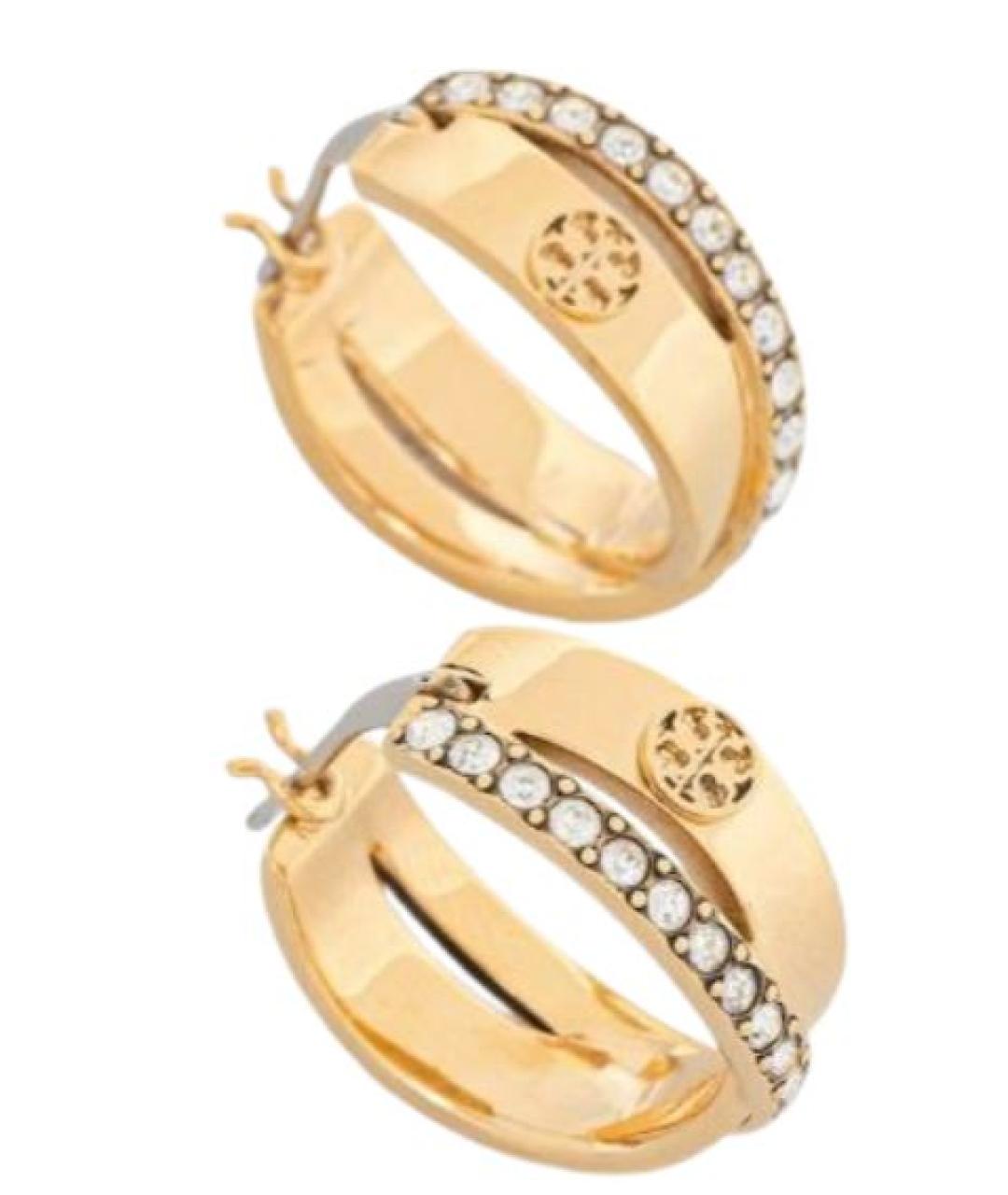 TORY BURCH Золотые латунные серьги, фото 2