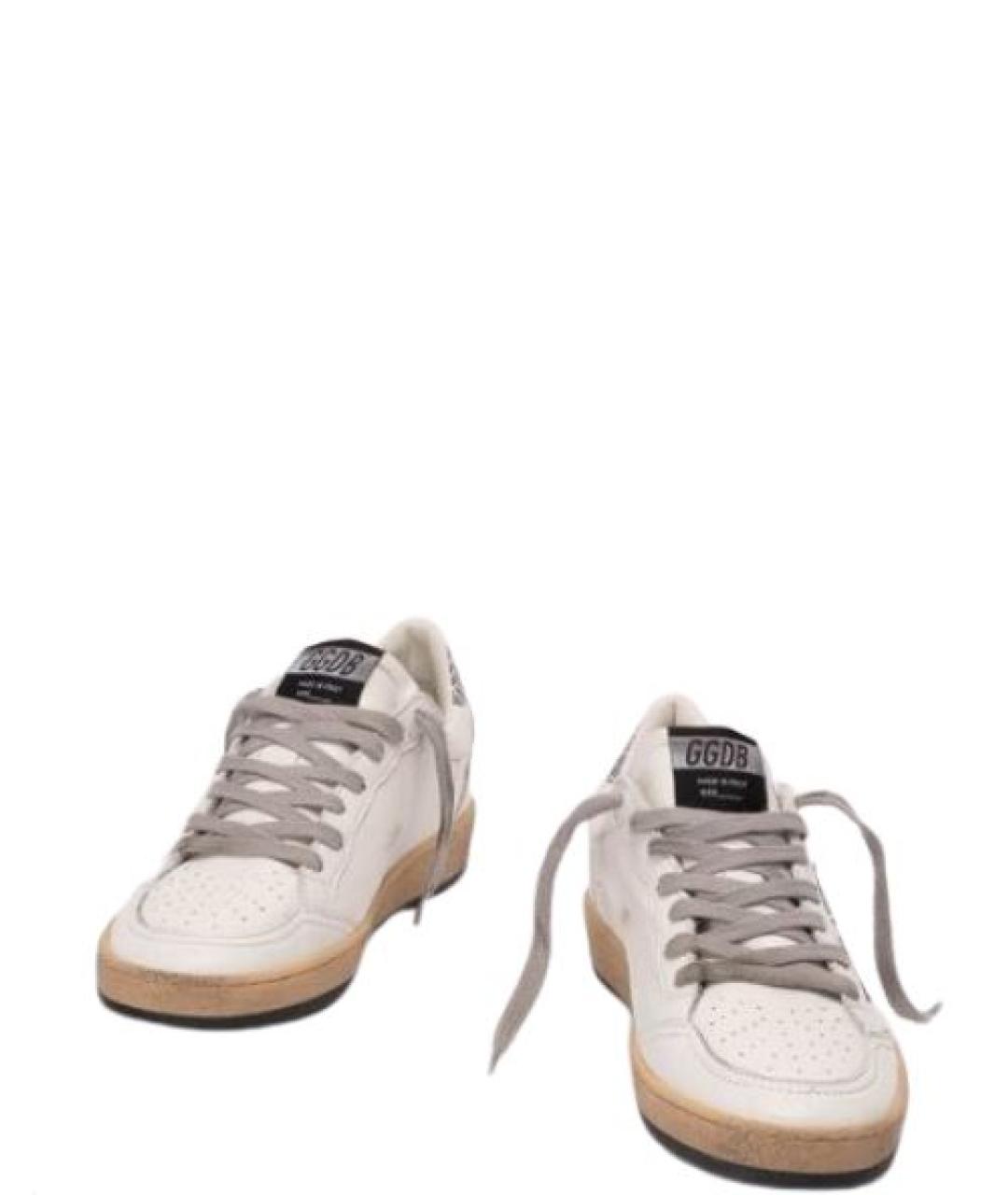 GOLDEN GOOSE Белые кожаные кеды, фото 2