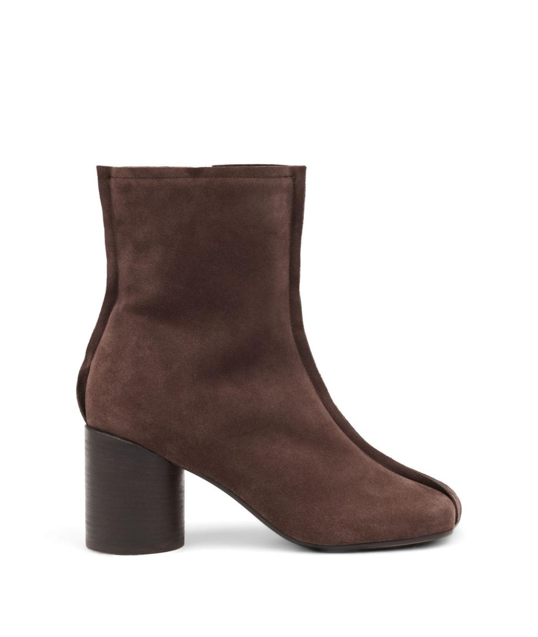 MM6 MAISON MARGIELA Коричневые замшевые ботильоны, фото 1