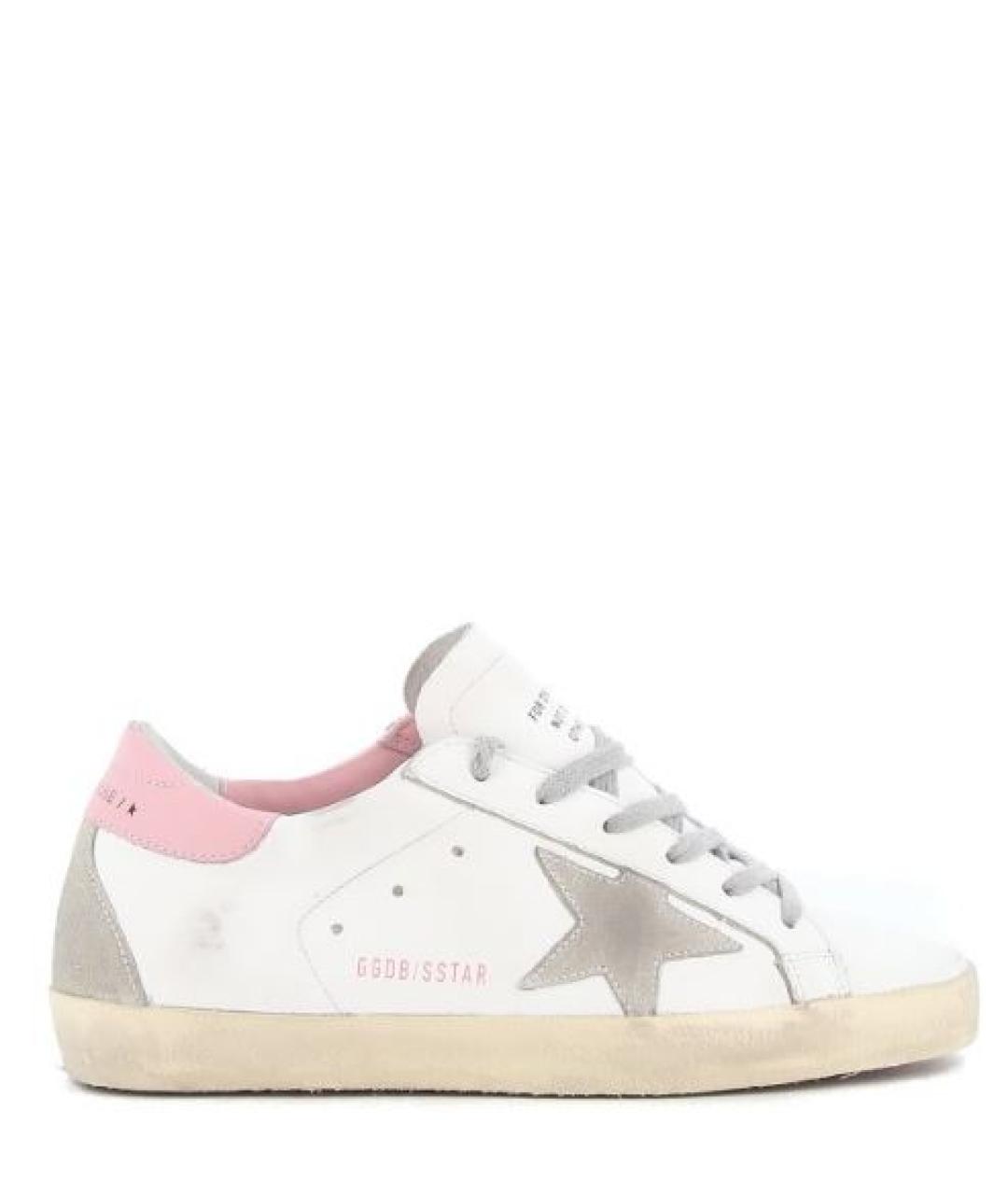 GOLDEN GOOSE Белые кожаные кеды, фото 1