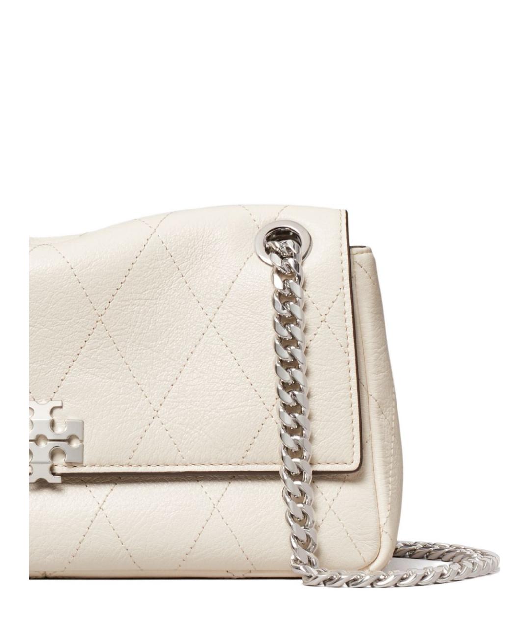 TORY BURCH Бежевая кожаная сумка через плечо, фото 3
