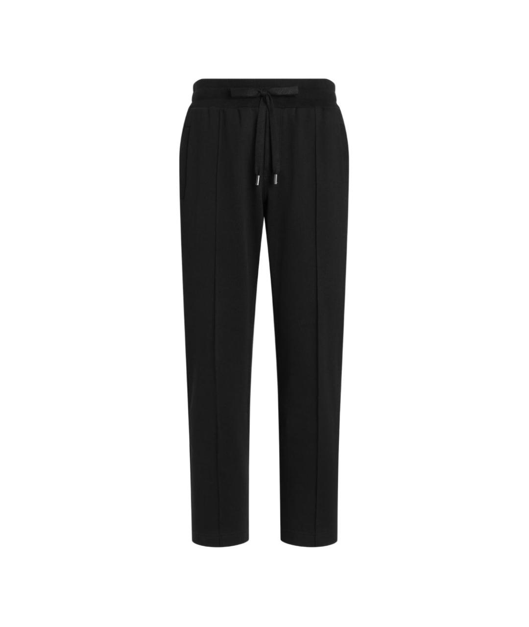 DOLCE&GABBANA Черные хлопковые повседневные брюки, фото 4