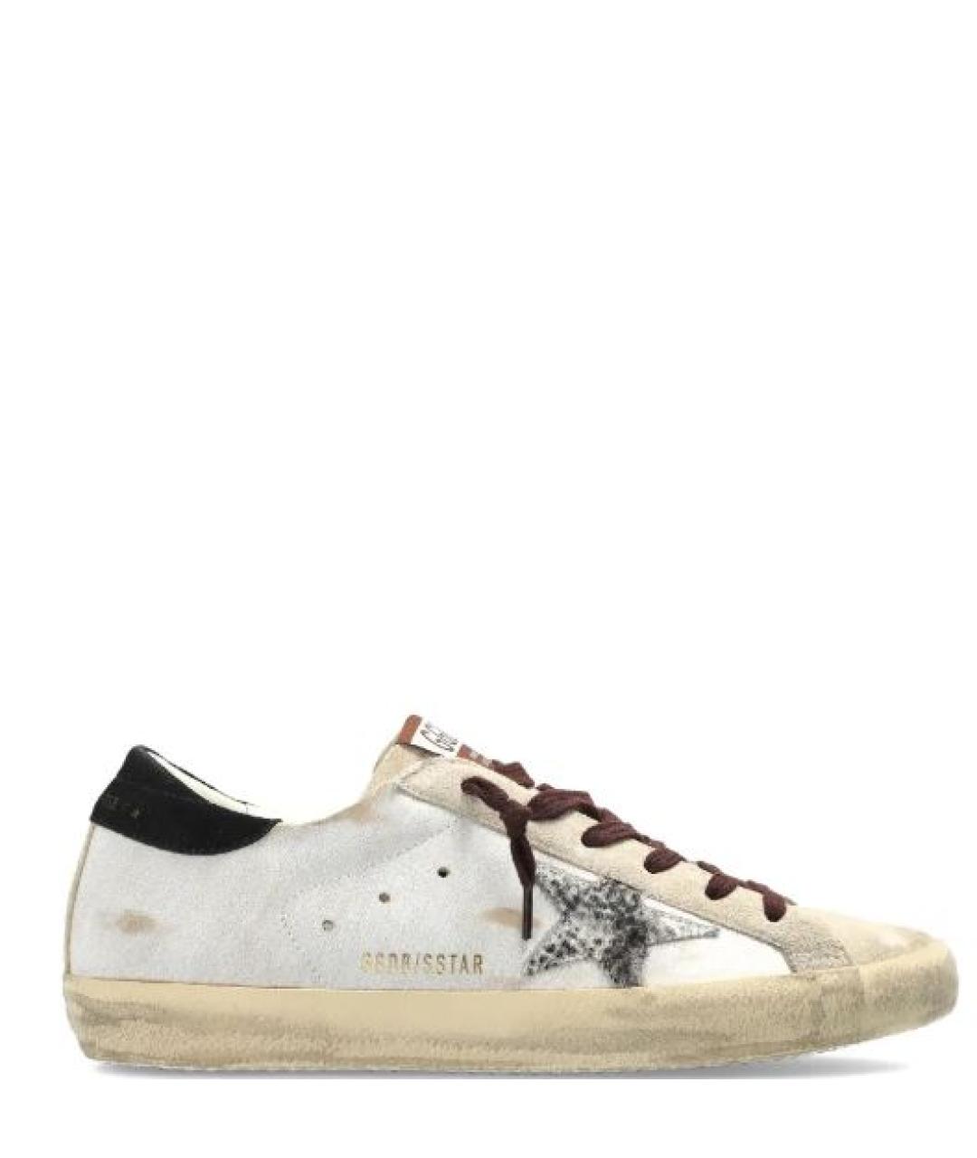 GOLDEN GOOSE Белые кожаные кеды, фото 1