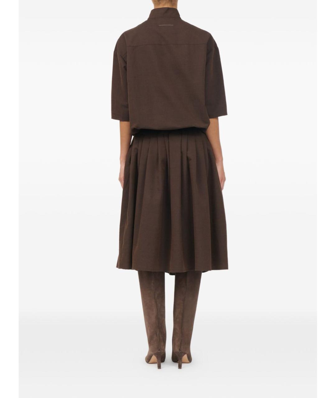 MM6 MAISON MARGIELA Коричневое платье, фото 5