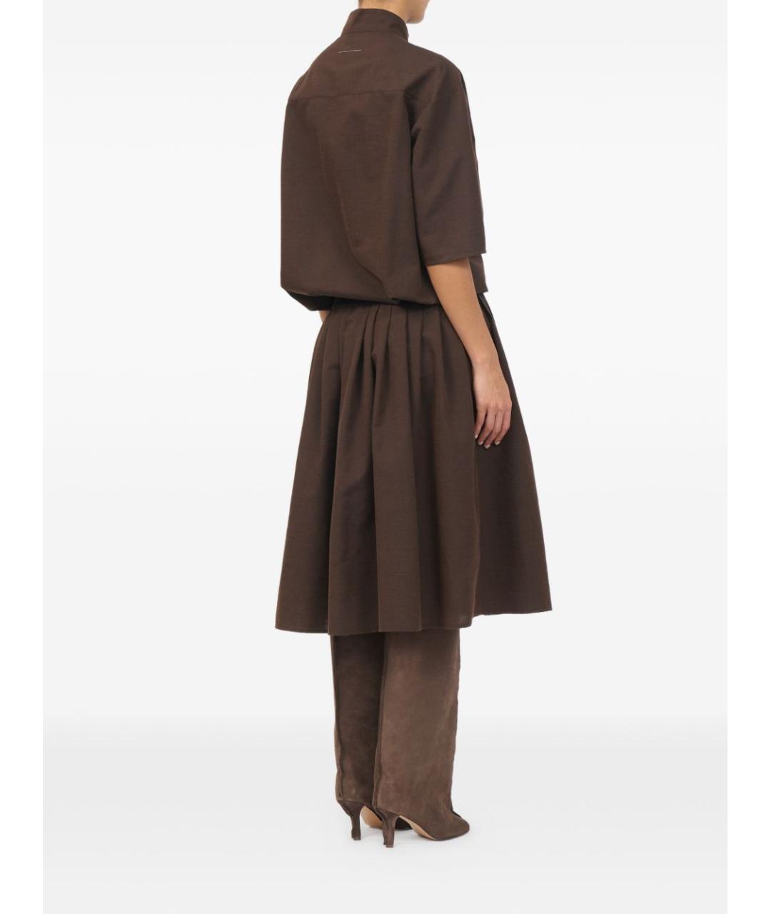 MM6 MAISON MARGIELA Коричневое платье, фото 6