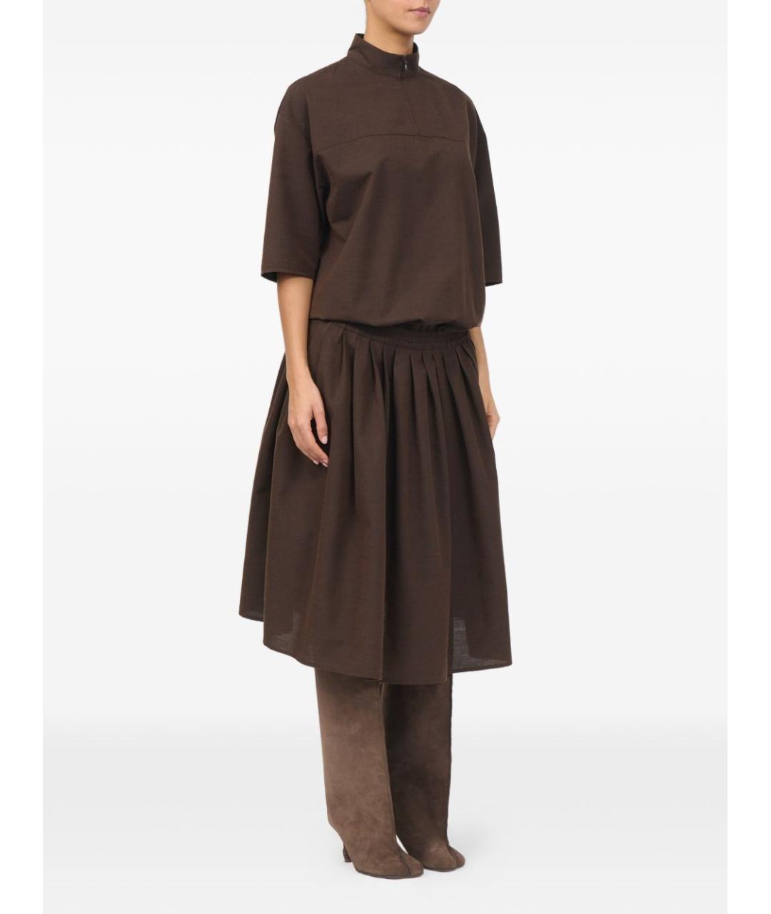 MM6 MAISON MARGIELA Коричневое платье, фото 3