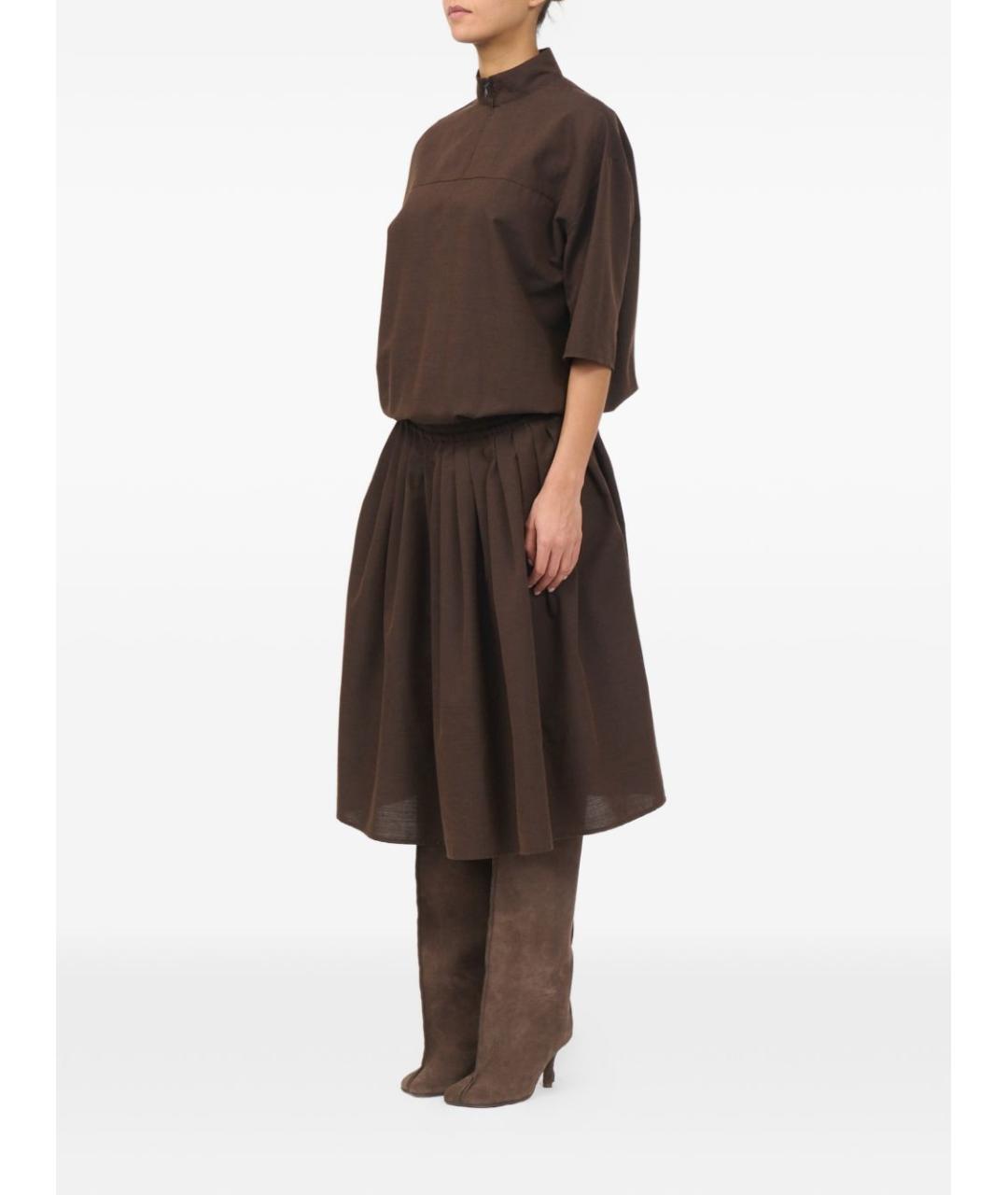 MM6 MAISON MARGIELA Коричневое платье, фото 2